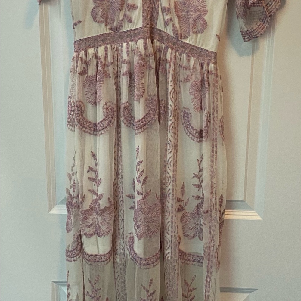 Altar’d State Pink Purple Lace Sheer Maxi Dress Women’s Size Small - Picture 7 of 12